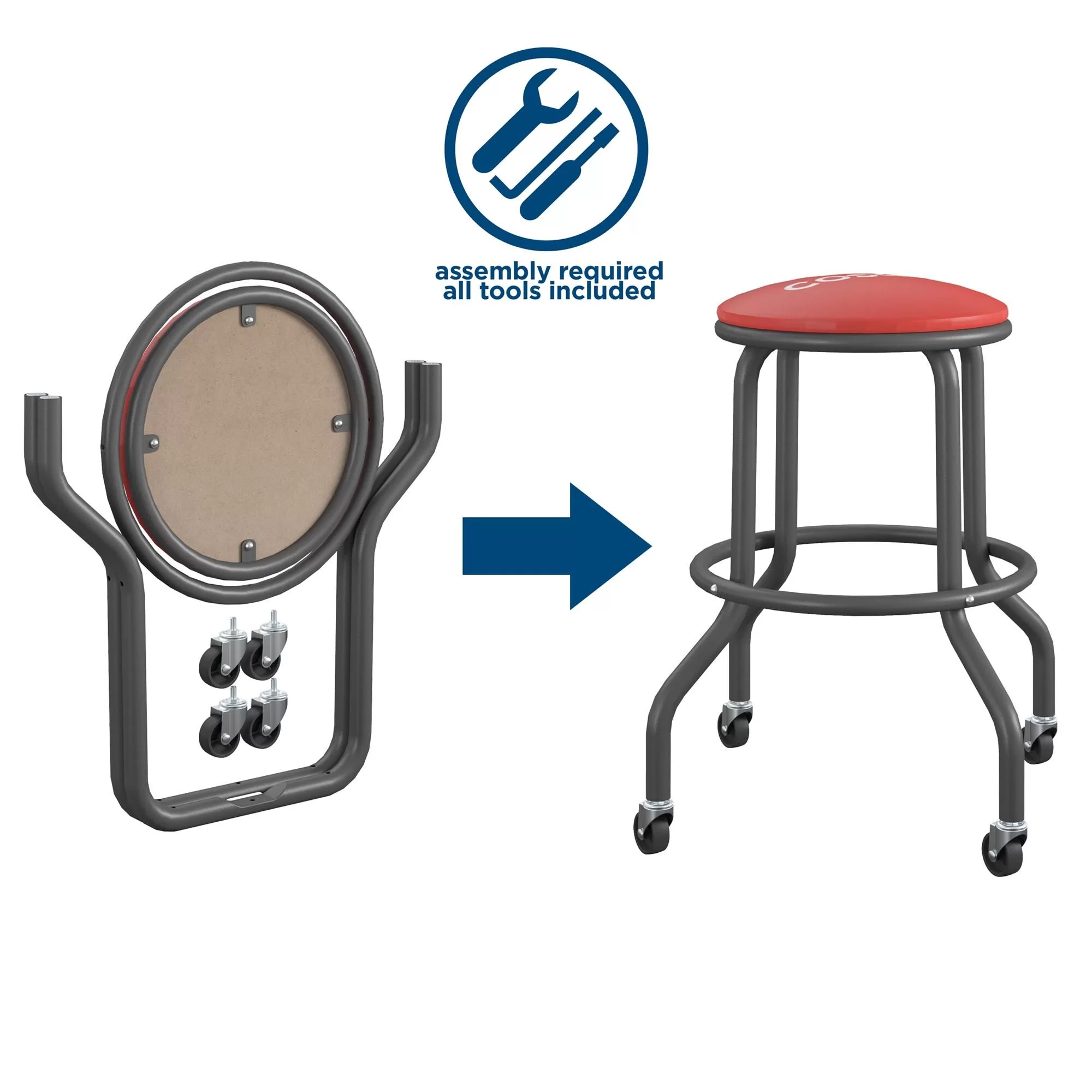 Cosco 23.98-in x 25.27-in Work Seat