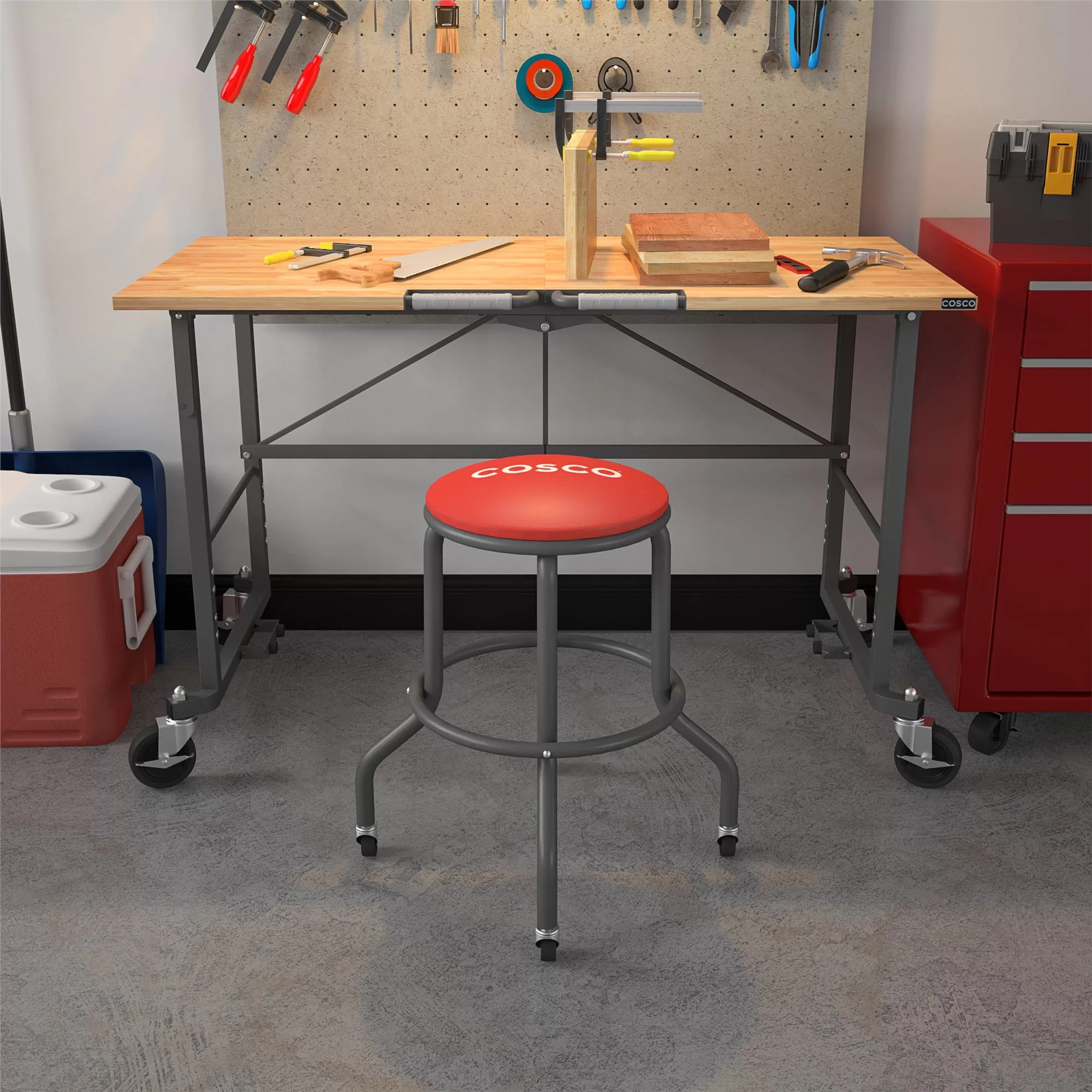 Cosco 23.98-in x 25.27-in Work Seat