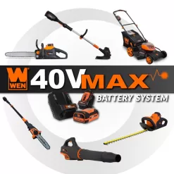 WEN 40-volt Max 16-in Brushless Battery 4 Ah Chainsaw (Battery and Charger Included)
