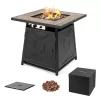 Nuu Garden 28.15-in W 50000-BTU Black Tabletop Iron Propane Gas Fire Pit Table