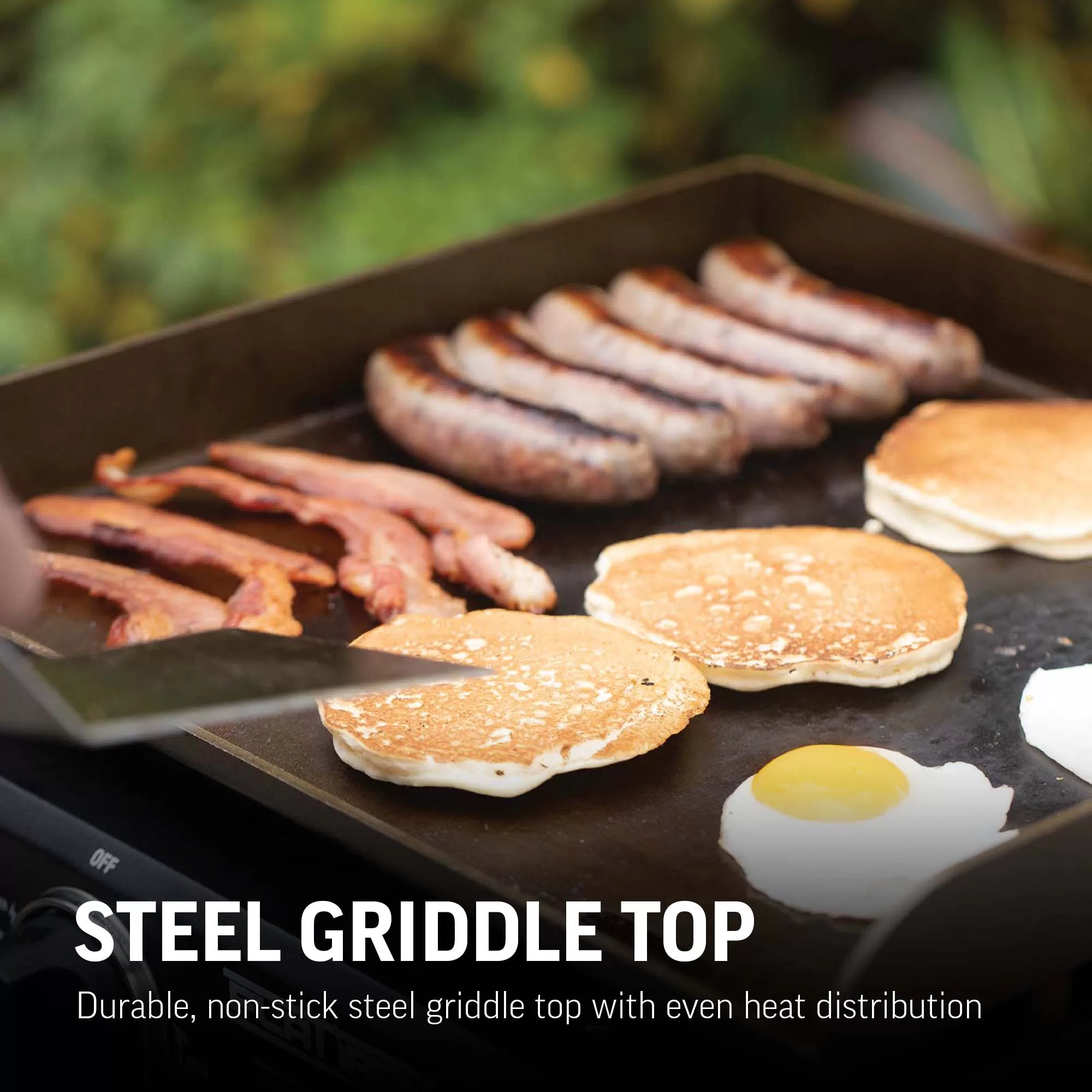 Char-Griller Flat Iron Portable Griddle 1-Burner Liquid Propane Flat Top Grill