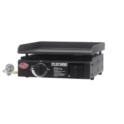 Char-Griller Flat Iron Portable Griddle 1-Burner Liquid Propane Flat Top Grill