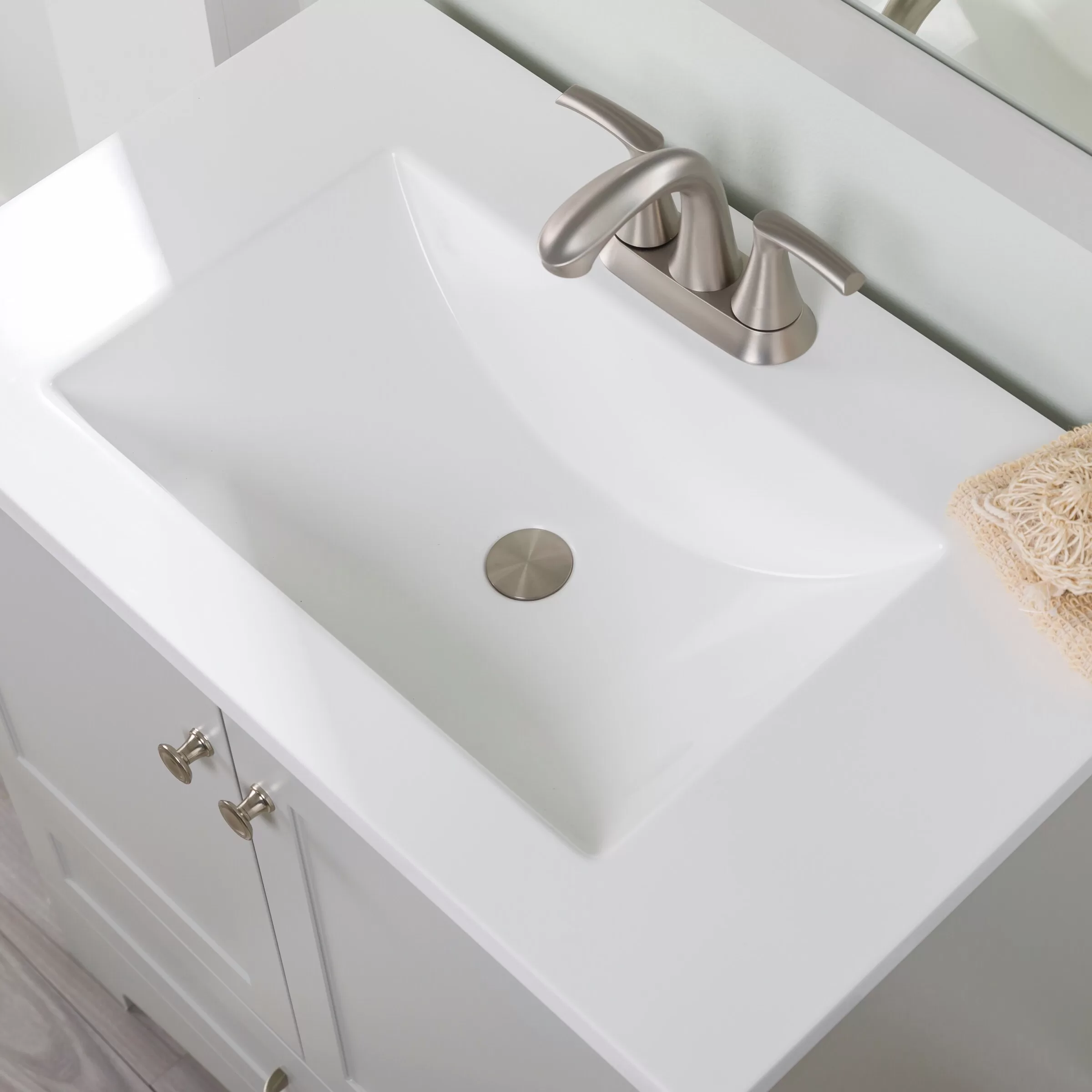 Diamond NOW Cassidy 30-in Pearl Gray Single Sink Bathroom Vanity with White Cultured Marble Top