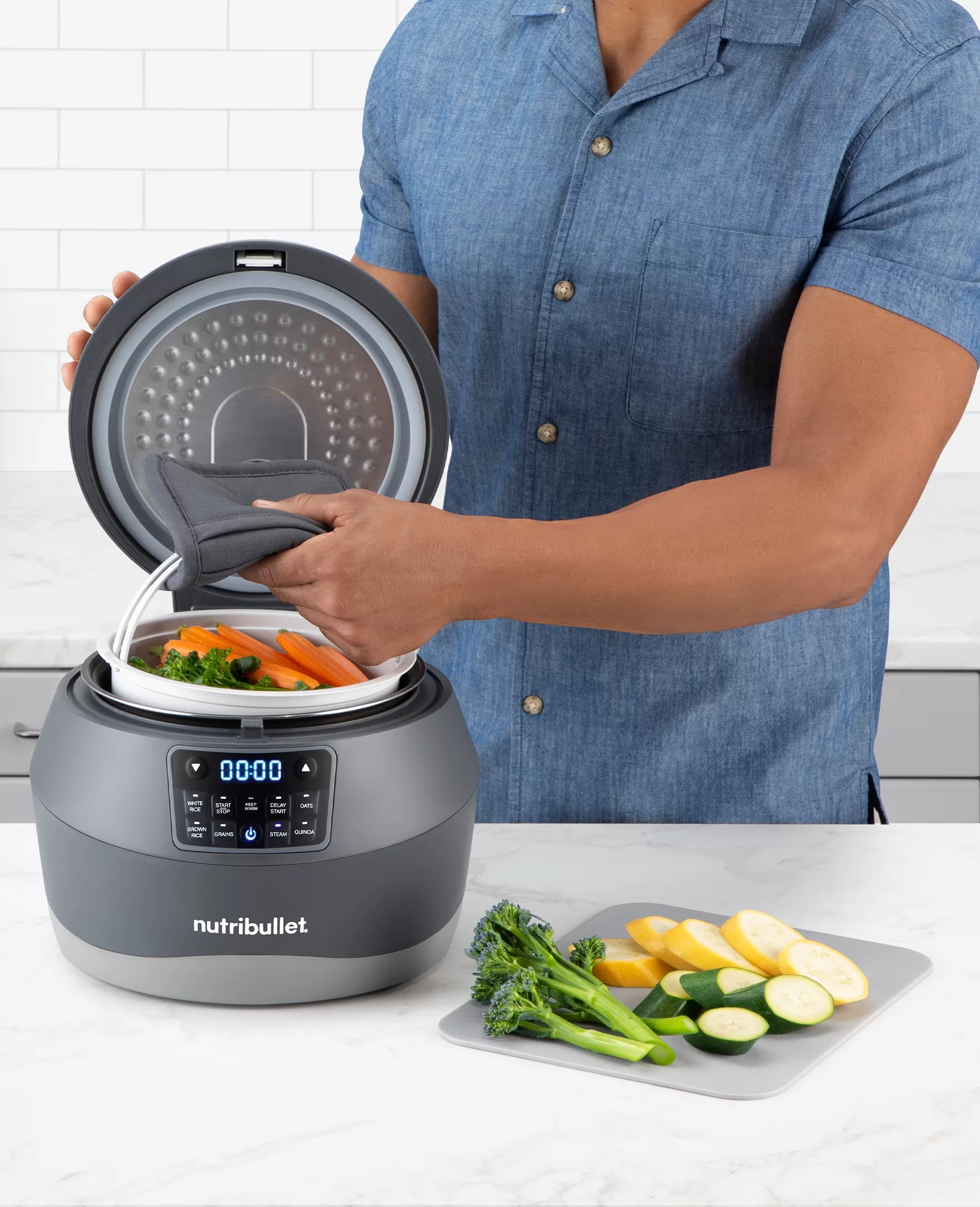 nutribullet 10 Cups Programmable Residential Rice Cooker