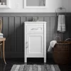 allen + roth Crest Hill 18-in White Single Sink Bathroom Vanity with White Vitreous China Top