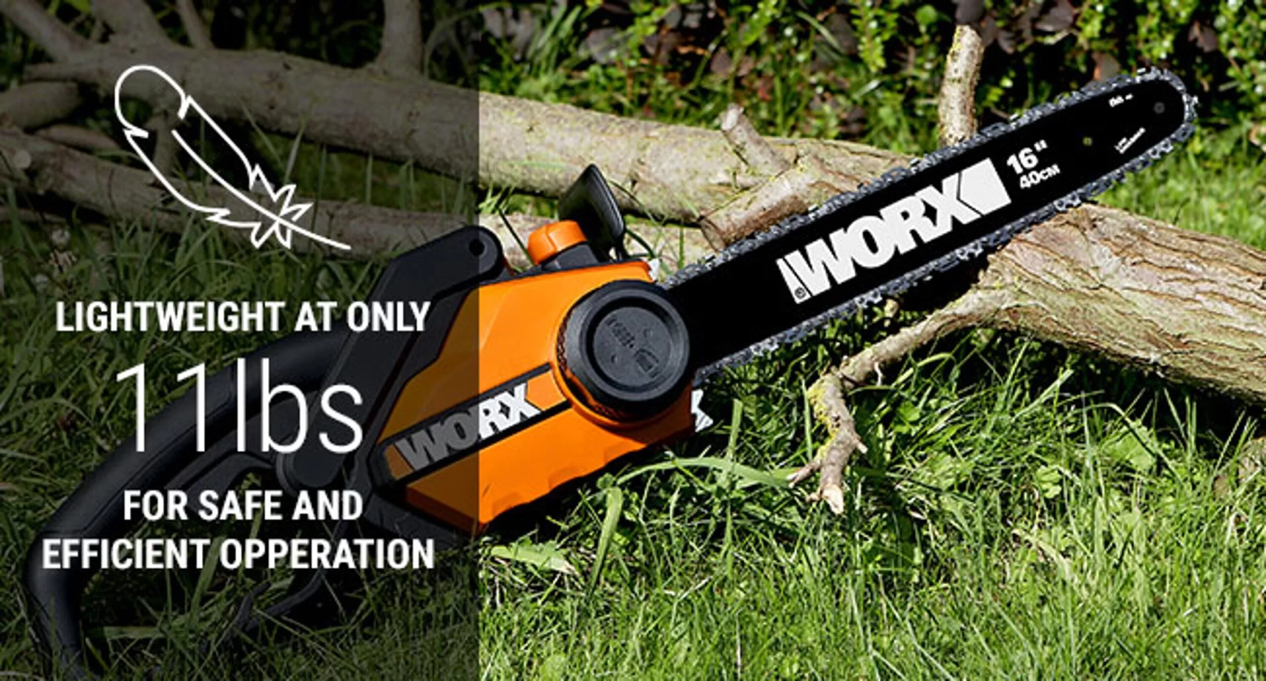WORX 16-in Corded Electric 14.5 Amp Chainsaw