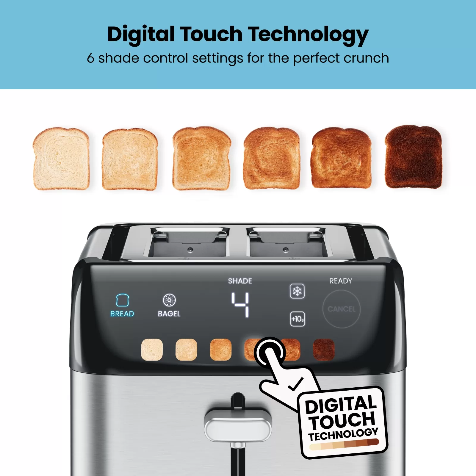 Chefman 2-Slice Stainless Steel 850-Watt Toaster