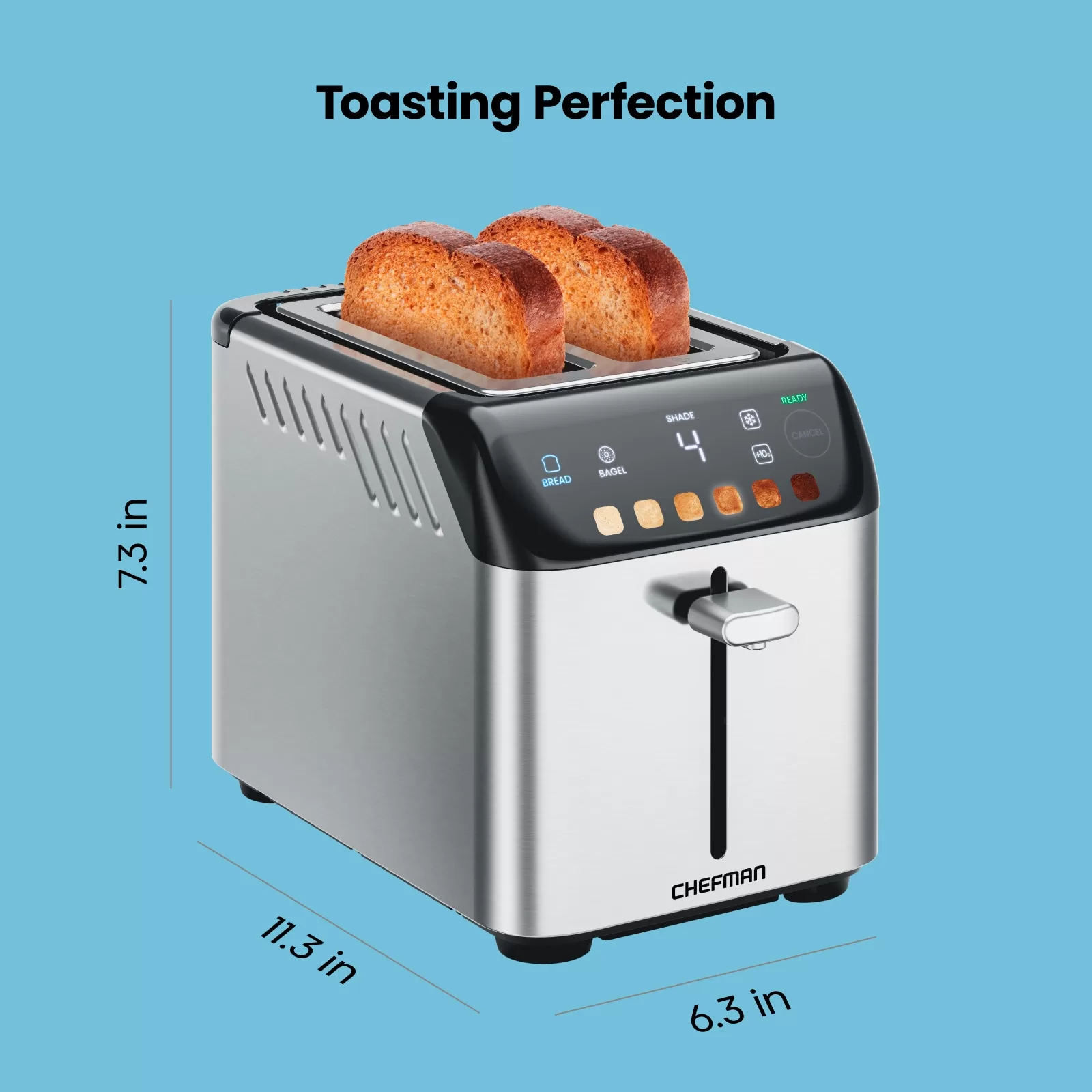 Chefman 2-Slice Stainless Steel 850-Watt Toaster