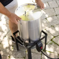 Camp Chef 30-qt Boil Pot and 10-qt Fry Pot with 1-Burner Propane Electronic Stainless Steel Jet Cooker