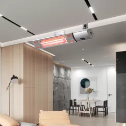 Kahomvis 120-Volt Silver Steel Electric Patio Heater