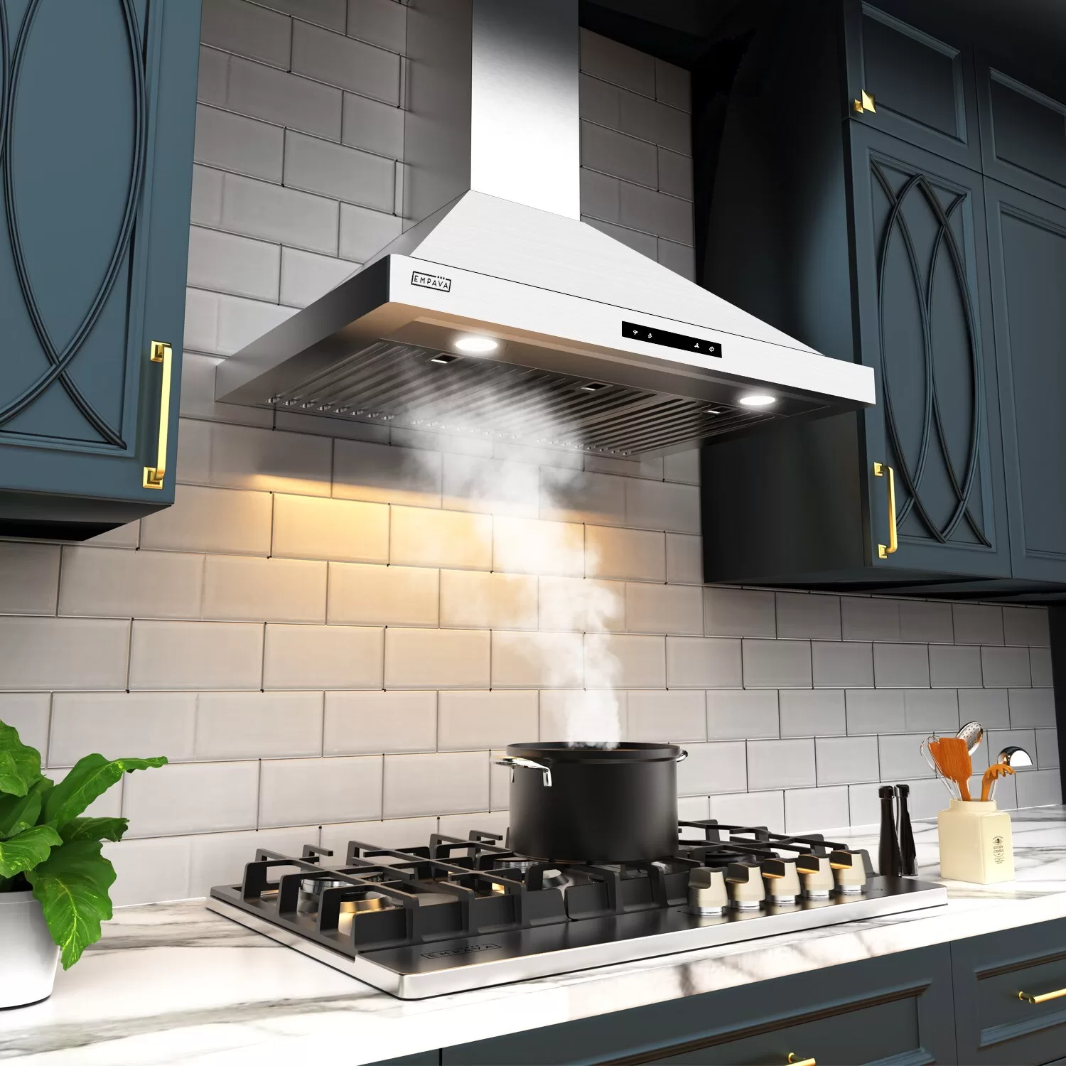 Empava 30-in 380-CFM Ducted Stainless Steel Wall-Mounted Range Hood
