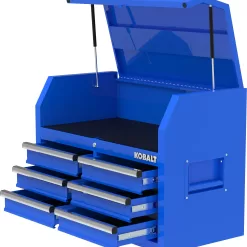 Kobalt 35.6-in W x 24.8-in H 6-Drawer Steel Tool Chest (Blue)