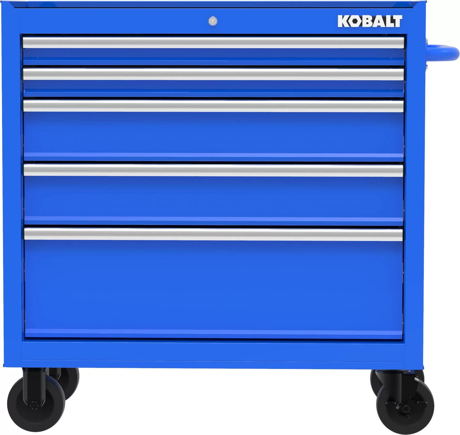 Kobalt 37.83-in W x 18.15-in H 5-Drawer Steel Rolling Tool Cabinet (Blue)