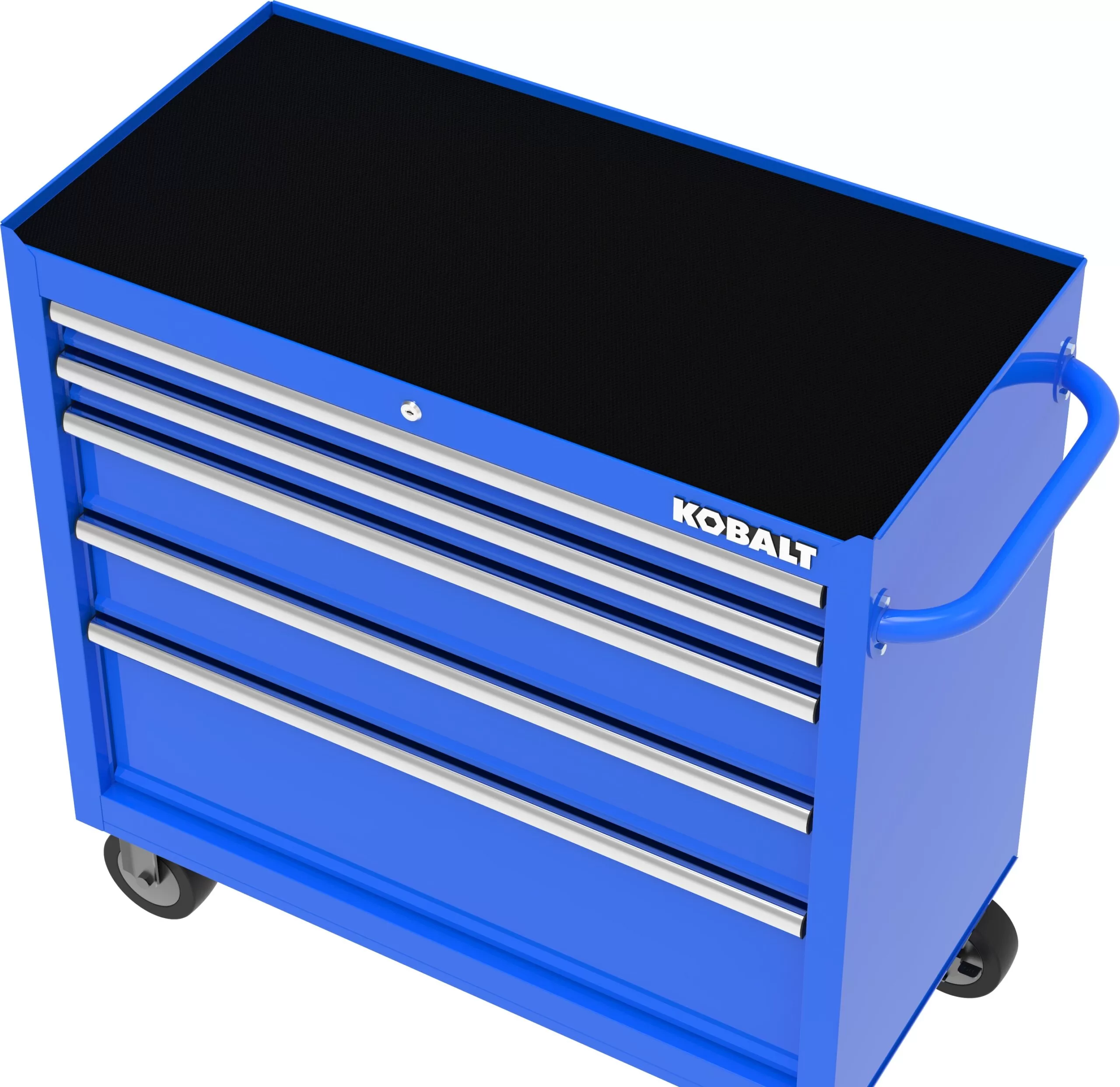 Kobalt 37.83-in W x 18.15-in H 5-Drawer Steel Rolling Tool Cabinet (Blue)