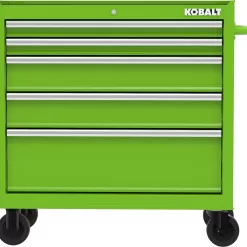 Kobalt 37.83-in W x 18.15-in H 5-Drawer Steel Rolling Tool Cabinet (Green)