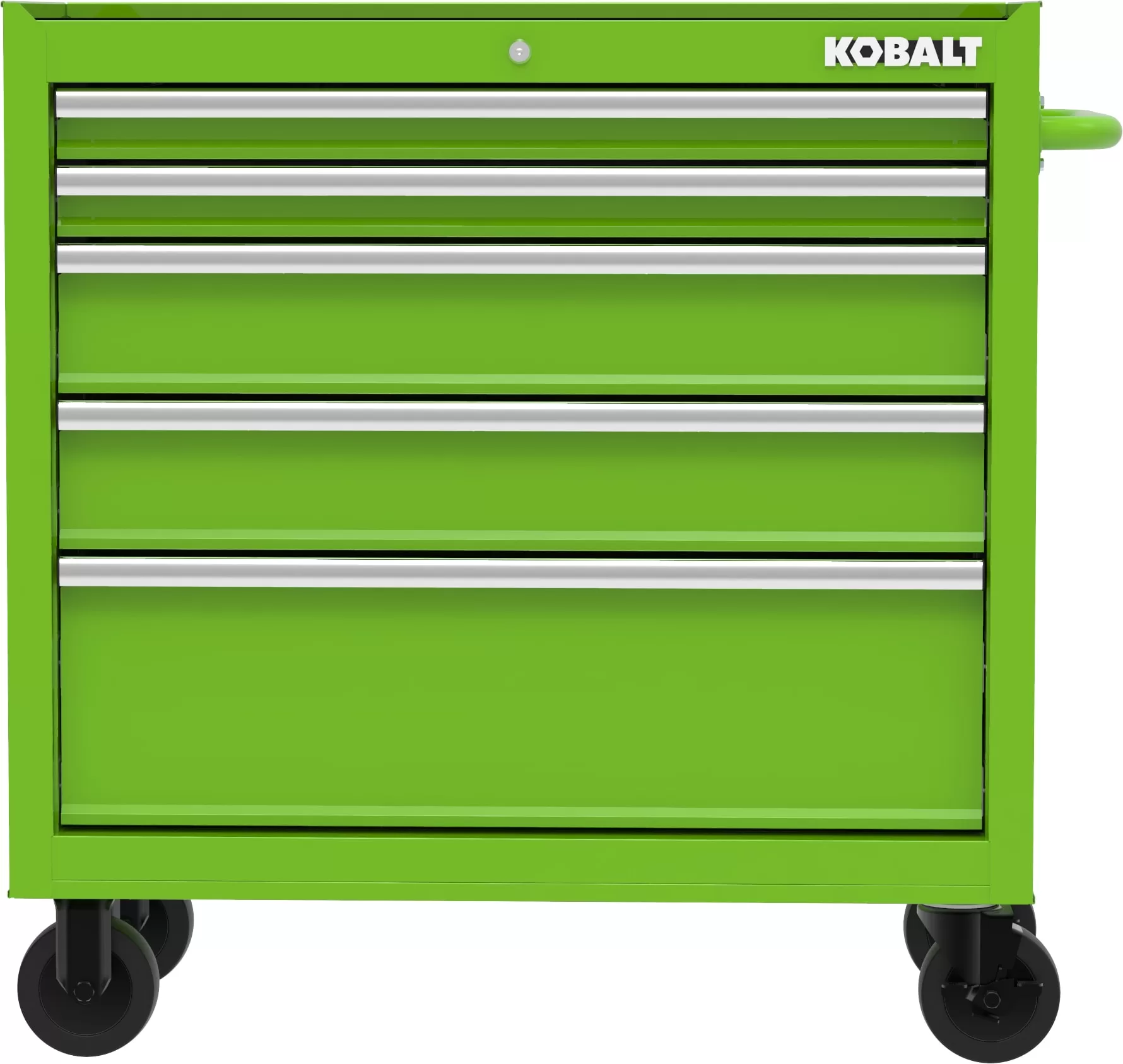 Kobalt 37.83-in W x 18.15-in H 5-Drawer Steel Rolling Tool Cabinet (Green)