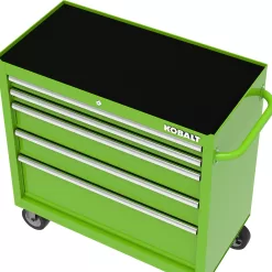 Kobalt 37.83-in W x 18.15-in H 5-Drawer Steel Rolling Tool Cabinet (Green)