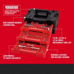 CRAFTSMAN 262-Piece Standard (SAE) and Metric Polished Chrome Mechanics Tool Set with Hard Case