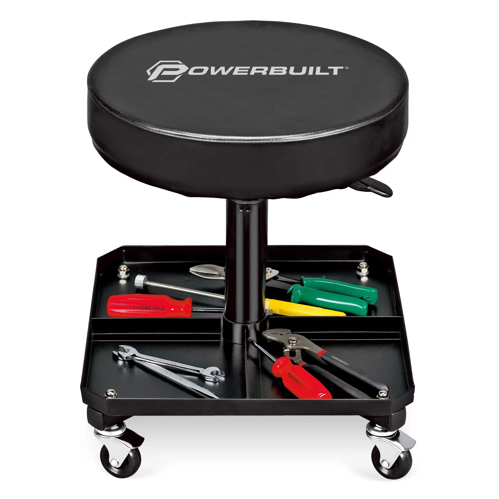 Powerbuilt 16.125-in x 16.125-in Work Seat
