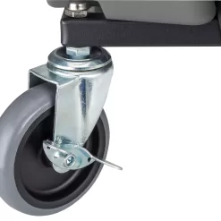 Powerbuilt 12.8-in x 19.68-in Gray Work Seat with Steel Frame and Storage Trays