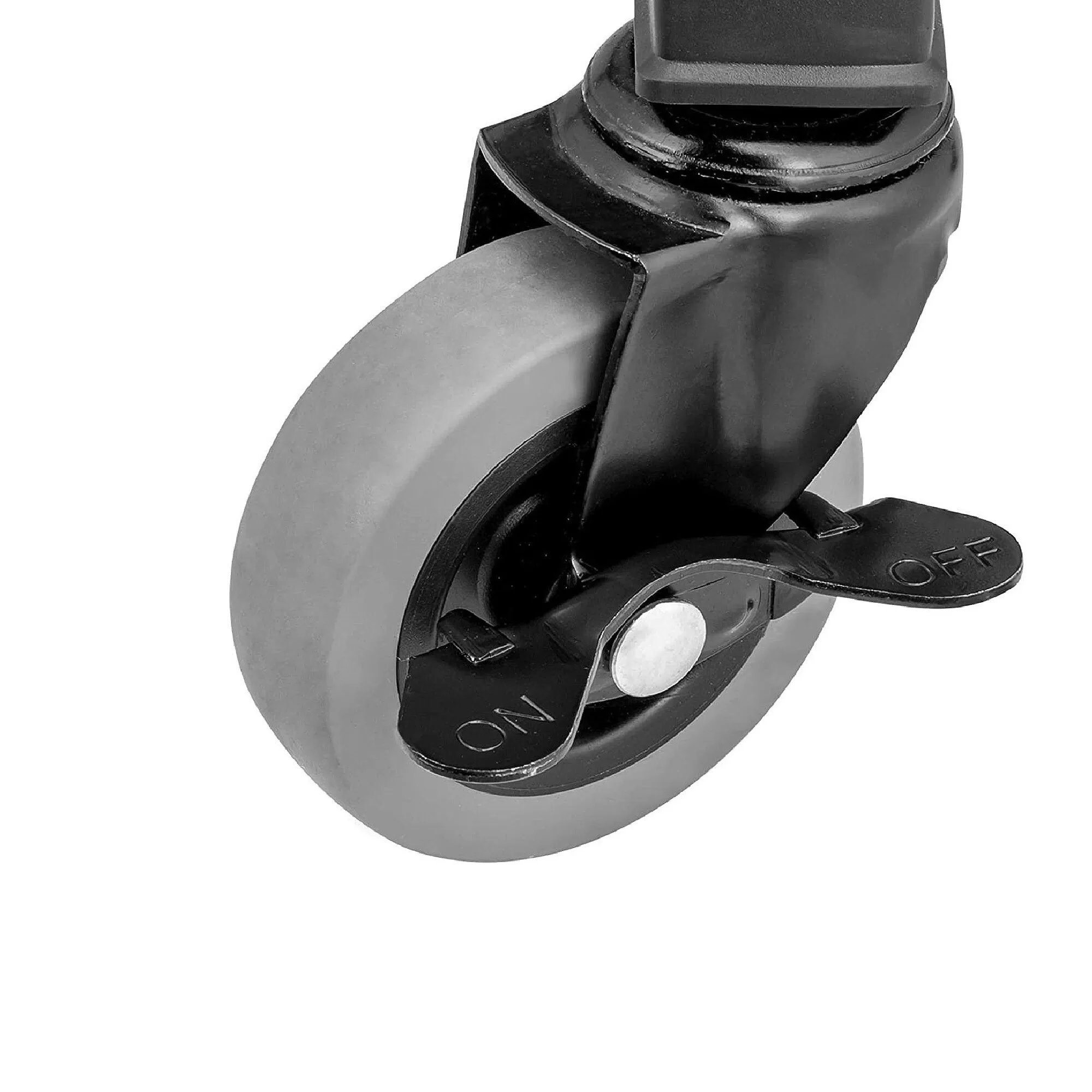 Powerbuilt 12-in x 17-in Black Work Seat with Low-Back Lumbar Support and Adjustable Height Range