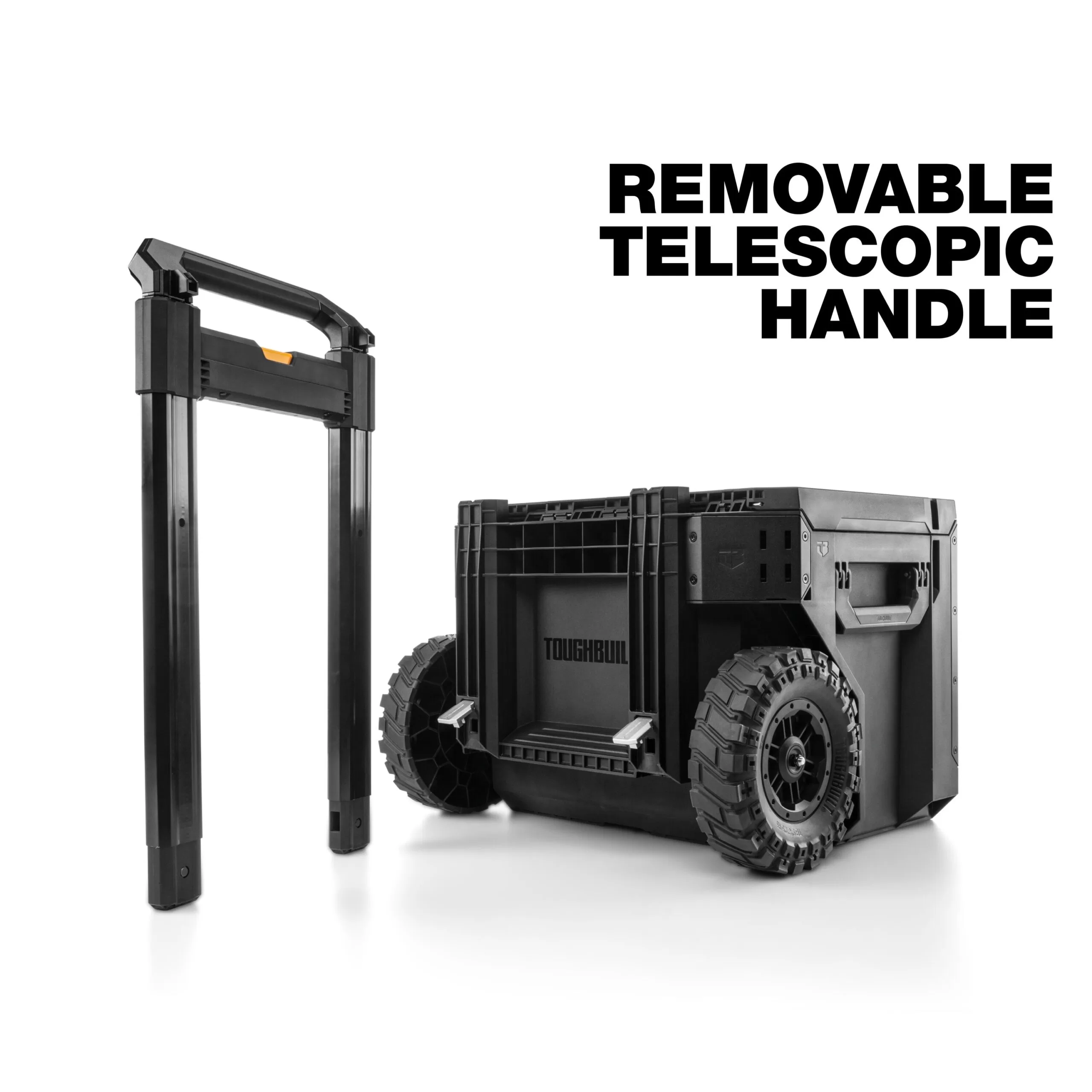 TOUGHBUILT StackTech 22.3-in Black Plastic Wheels Lockable Tool Box