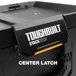 TOUGHBUILT StackTech 22.3-in Black Plastic Wheels Lockable Tool Box