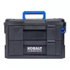 Kobalt CaseStack 14.16-in Friction 2-Drawer Black Plastic Lockable Tool Box