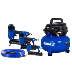 Kobalt with 3 Nailers 6-Gallons Portable 150 Psi Pancake Air Compressor