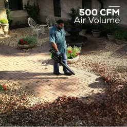 Greenworks 80-volt Max 500-CFM 125-MPH Battery Handheld Leaf Blower 2 Ah (Battery and Charger Included)