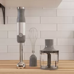 GE 2-Speed Stainless Steel 500-Watt Immersion Blender with Accessory Jar