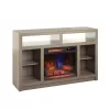 Origin 21 54-in W Colton Oak TV Stand with Infrared Quartz Electric Fireplace