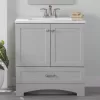 Diamond NOW Cassidy 30-in Pearl Gray Single Sink Bathroom Vanity with White Cultured Marble Top