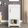 Style Selections Del Rose 18-in White Single Sink Bathroom Vanity with White Engineered Stone Top