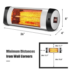 Topcraft 5100-BTU 120-Volt Black Aluminum Electric Patio Heater