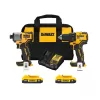 DEWALT 20V MAX 2-Tool Brushless Power Tool Combo Kit with Soft Case (2-Batteries and Charger Included)
