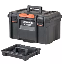 CRAFTSMAN TRADESTACK System 21.625-in Black Structural Foam Lockable Tool Box