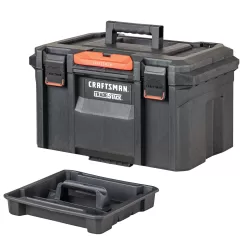 CRAFTSMAN TRADESTACK System 21.625-in Black Structural Foam Lockable Tool Box