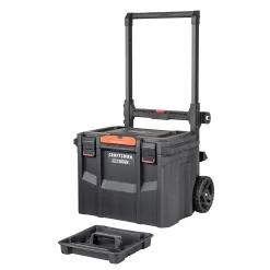 CRAFTSMAN TRADESTACK System 21.625-in Black Structural Foam Lockable Tool Box
