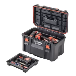 CRAFTSMAN TRADESTACK System 21.625-in Black Structural Foam Lockable Tool Box