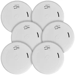 First Alert BRK 10-Year Battery 6-Pack Battery-operated Photoelectric Sensor Smoke Detector