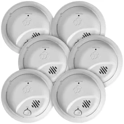 First Alert BRK 10-Year Battery 6-Pack Hardwired Ionization Sensor Smoke Detector