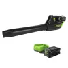 Greenworks 80-volt Max 500-CFM 125-MPH Battery Handheld Leaf Blower 2 Ah (Battery and Charger Included)