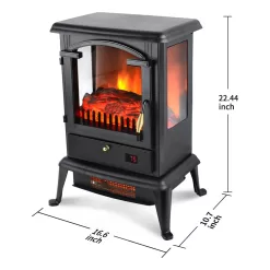 Selectric 15-in W Black Infrared Quartz Electric Fireplace