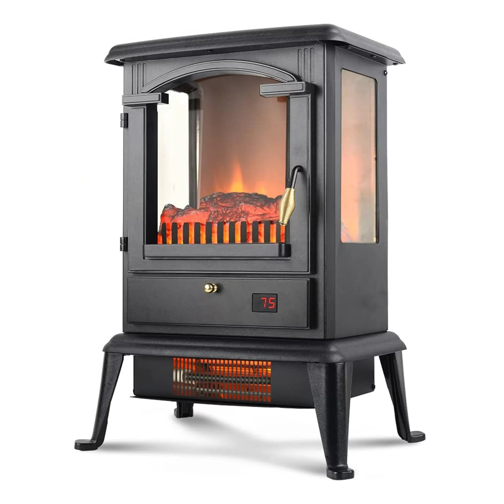 Selectric 15-in W Black Infrared Quartz Electric Fireplace