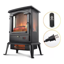 Selectric 15-in W Black Infrared Quartz Electric Fireplace