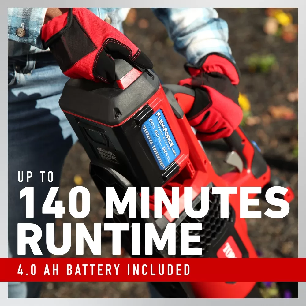 Toro Flex-Force 60-volt Max 605-CFM 157-MPH Battery Handheld Leaf Blower 4 Ah (Battery and Charger Included)