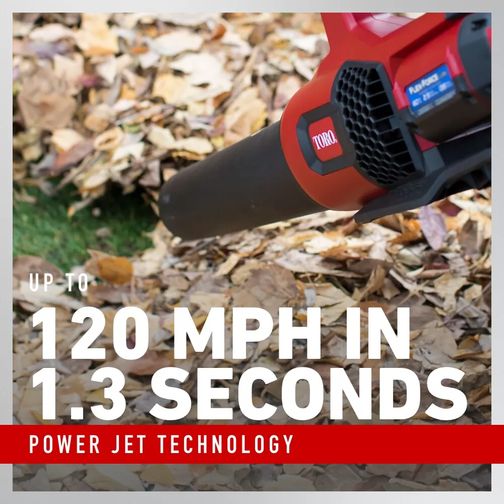 Toro Flex-Force 60-volt Max 605-CFM 120-MPH Battery Handheld Leaf Blower 2.5 Ah (Battery and Charger Included)