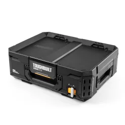 TOUGHBUILT STACKTECH 21-in Black Plastic Lockable Tool Box
