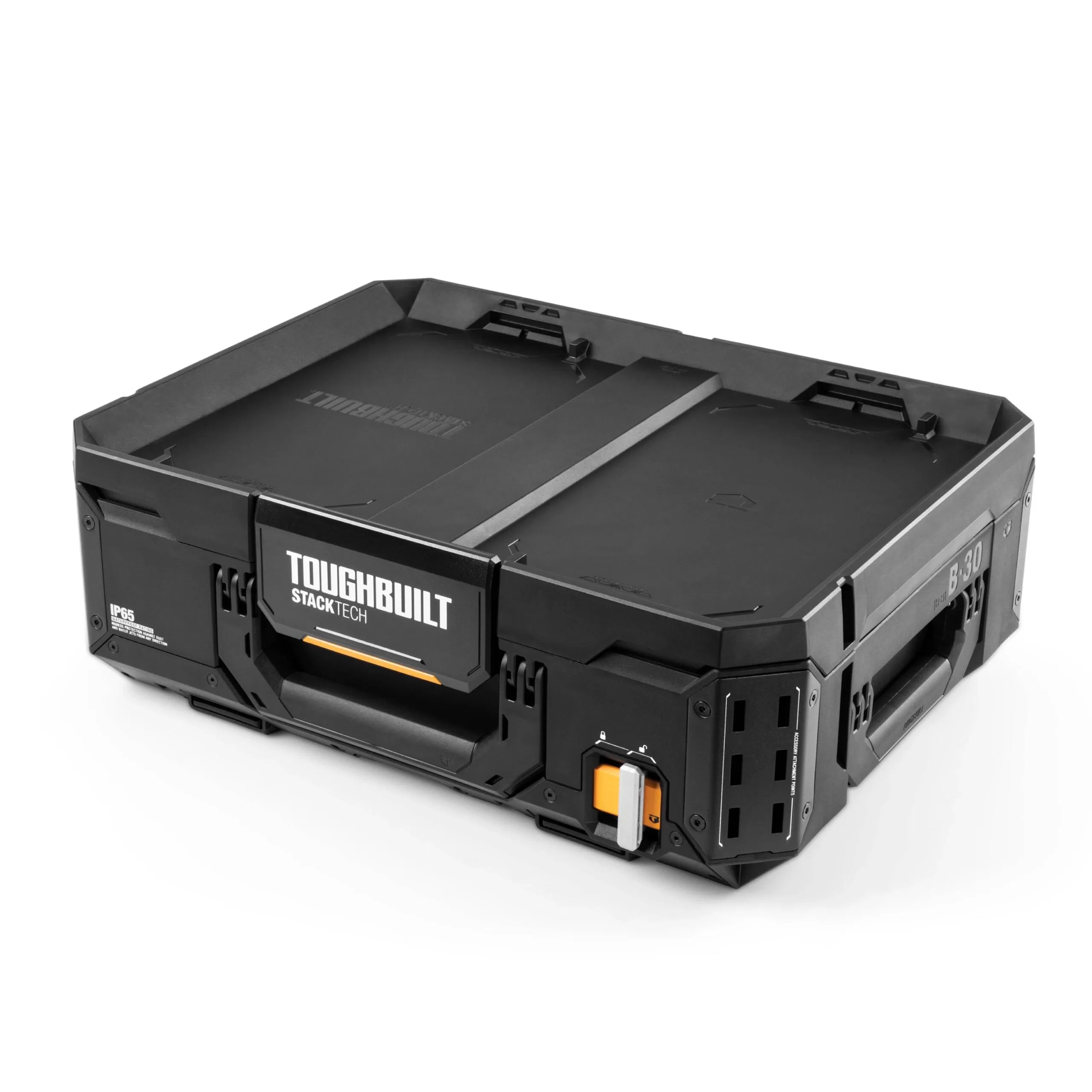 TOUGHBUILT STACKTECH 21-in Black Plastic Lockable Tool Box